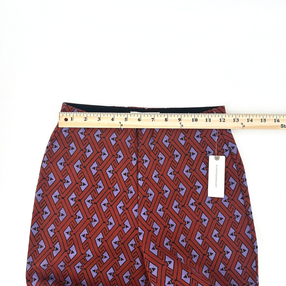 Anthropologie The Joni Flare Pants Small Ponte Knit Pull On Retro Geometric Boho - Picture 9 of 11